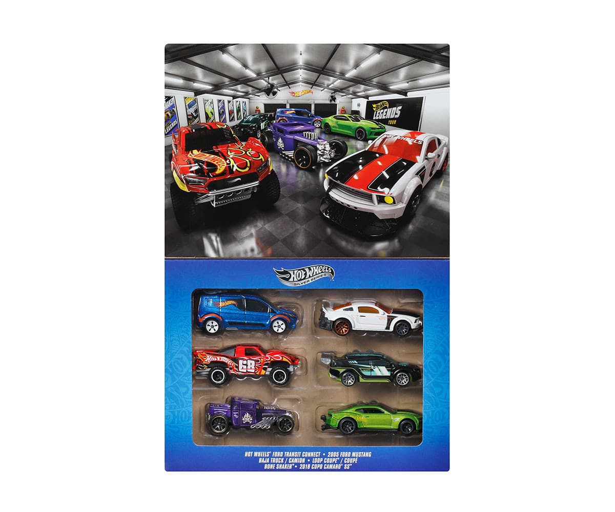 Hot Wheels Silver Series - Комплект 6 колички Легенди