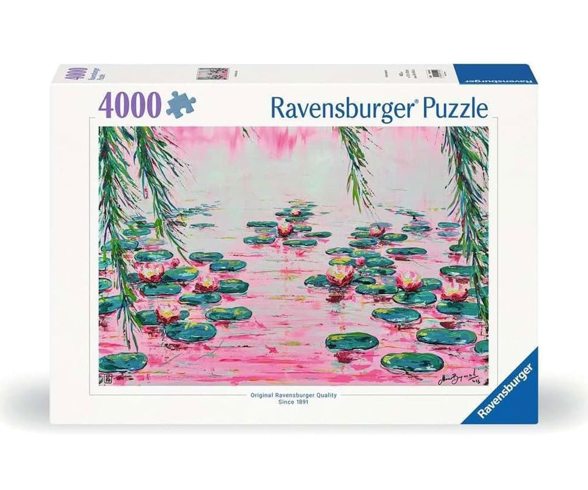 Пъзел Ravensburger 4000 ел. - Розови водни лилии