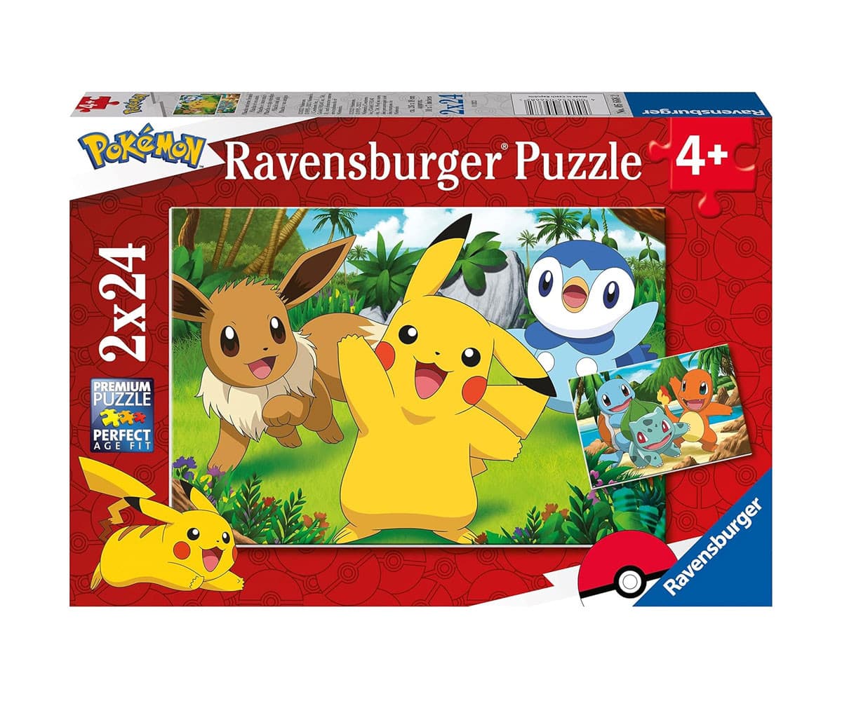 Пъзел Ravensburger 2x24 ел. - Пикачу и приятели