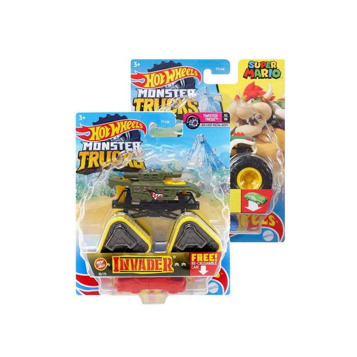 HOT WHEELS Голямо бъги Monster Trucks 1:64, количка, асортимент, 1 бр.
