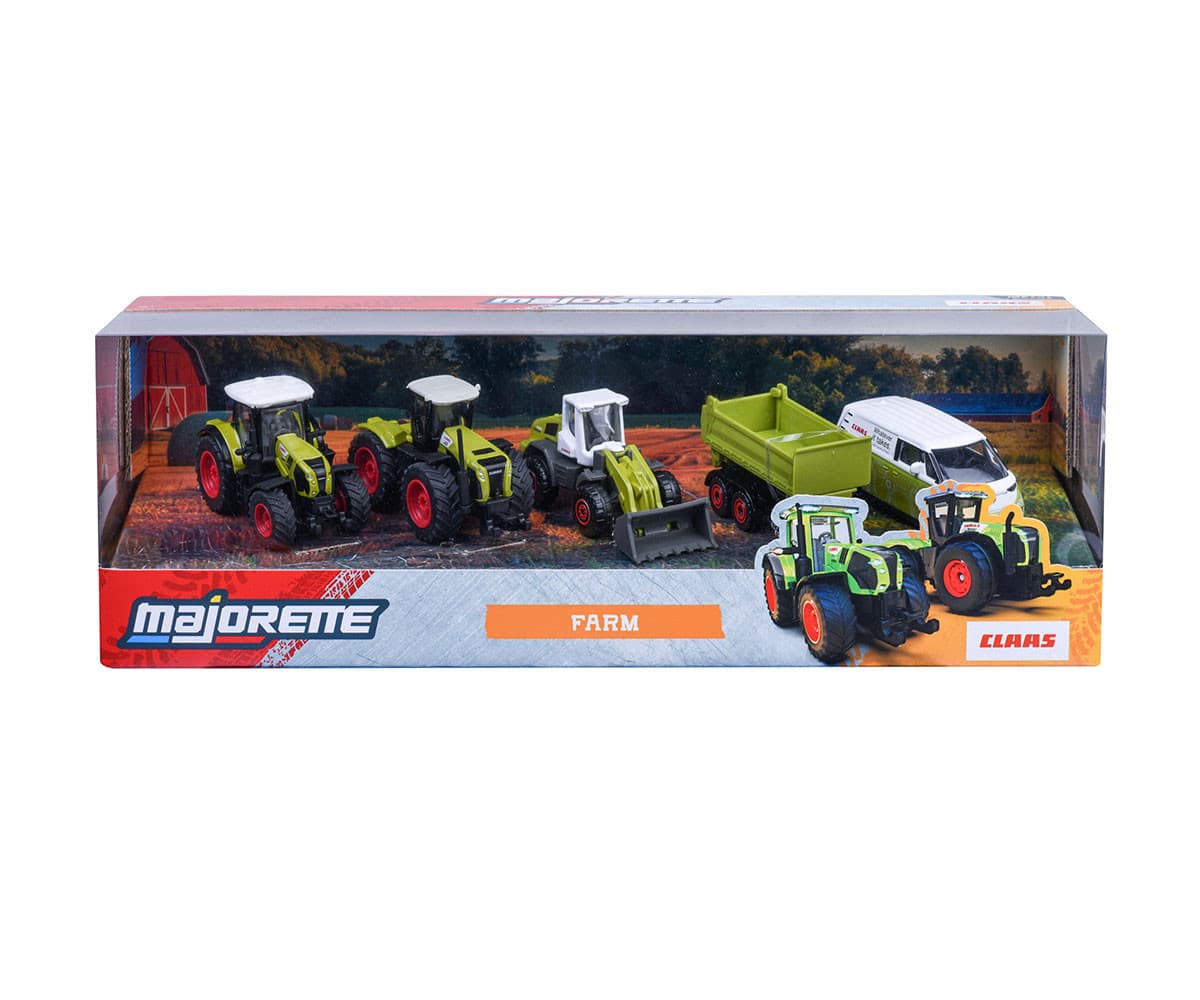 Majorette - Подаръчен комплект 5 части: Claas ферма