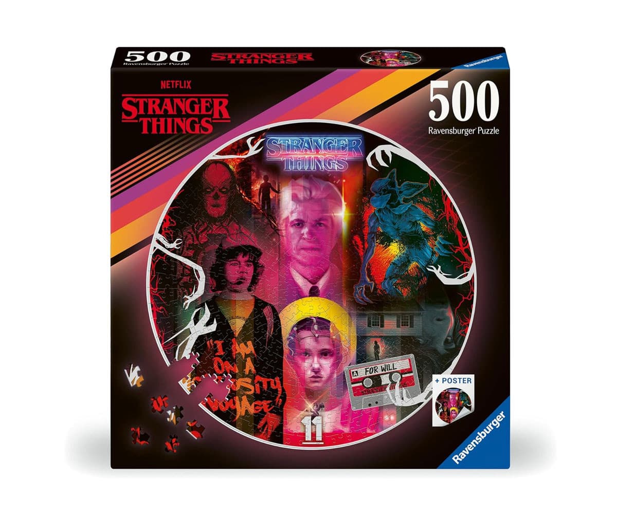 Кръгъл пъзел Ravensburger 500 ел. - Stranger Things