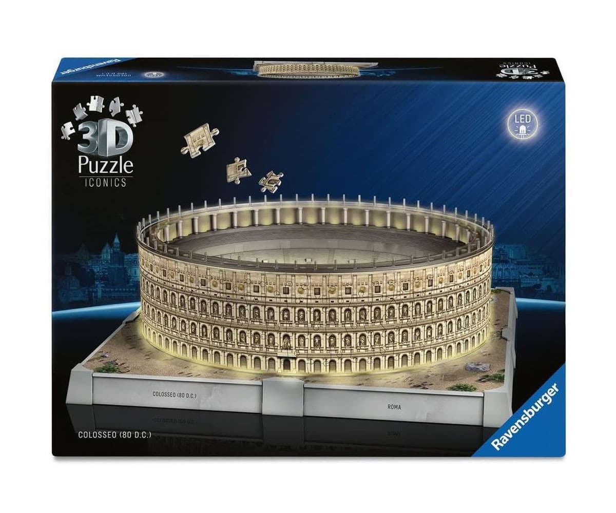 3D Пъзел Ravensburger 216 ел. - Iconics: Колизеума със светлини