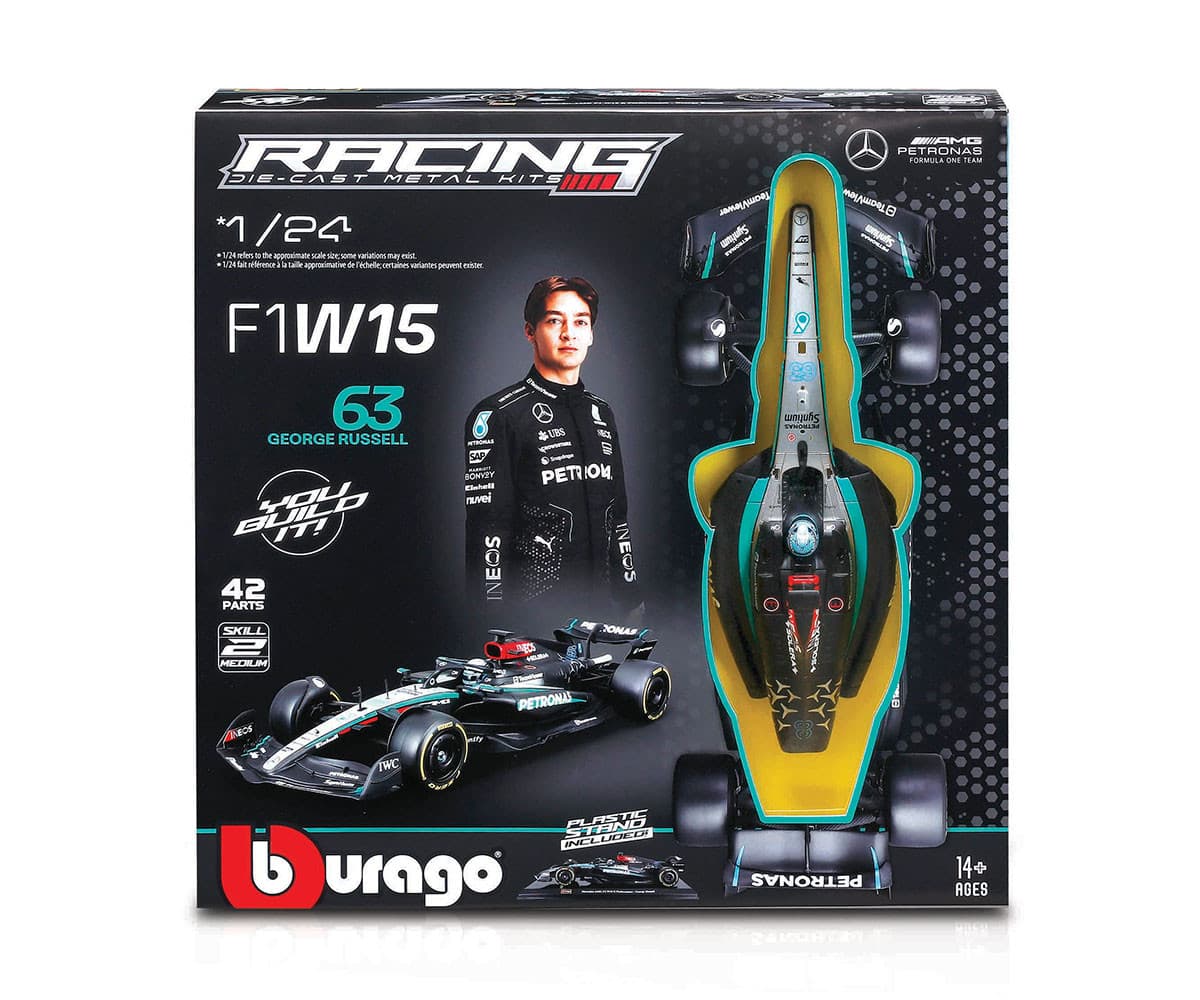 Bburago - модел на кола 1:24 - Комплект за сглобяване F1 Mercedes-AMG W15 (#63)