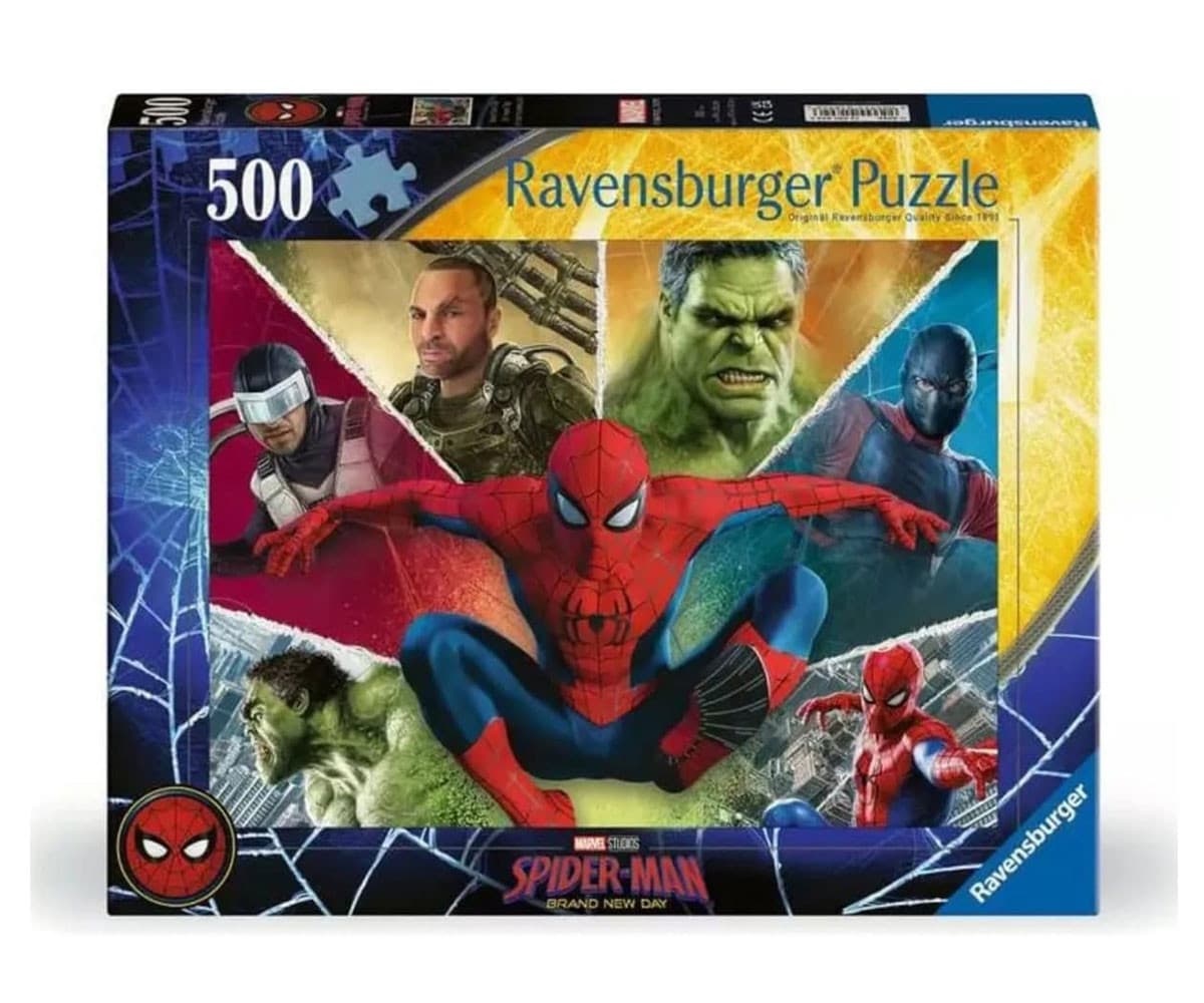 Пъзел Ravensburger 500 ел. - Спайдърмен: Нов ден
