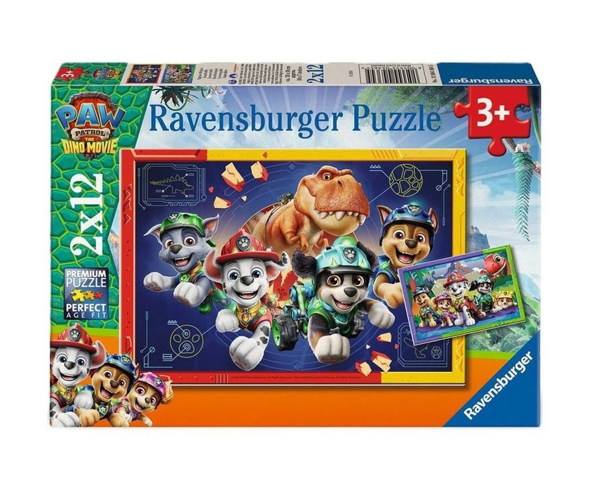 Пъзел Ravensburger 2x12 ел. - The Dino Movie: Пес Патрул