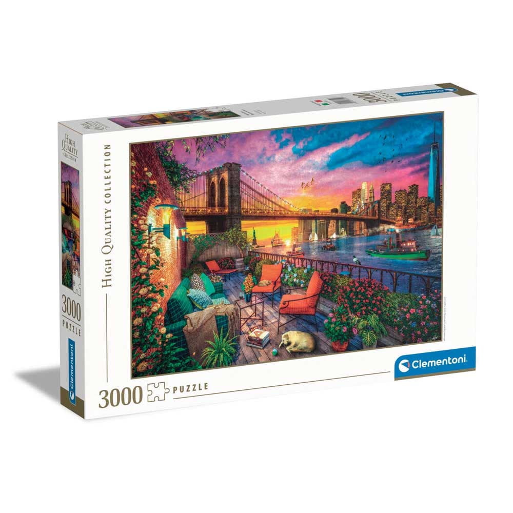 CLEMENTONI 3000ч. Пъзел Manhattan Balcony Sunset