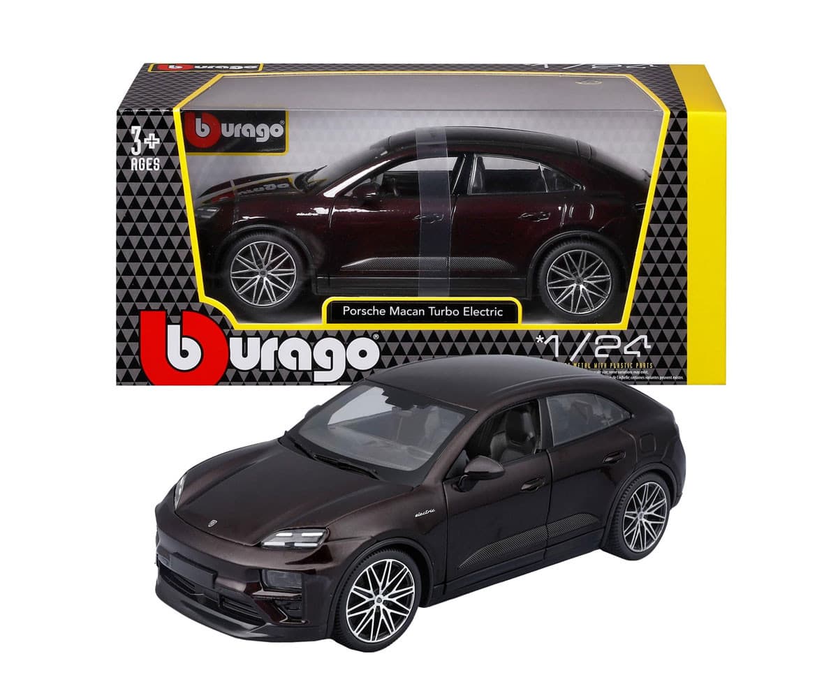 Bburago - модел на кола 1:24 - Porsche Macan Turbo Electric, кафяв