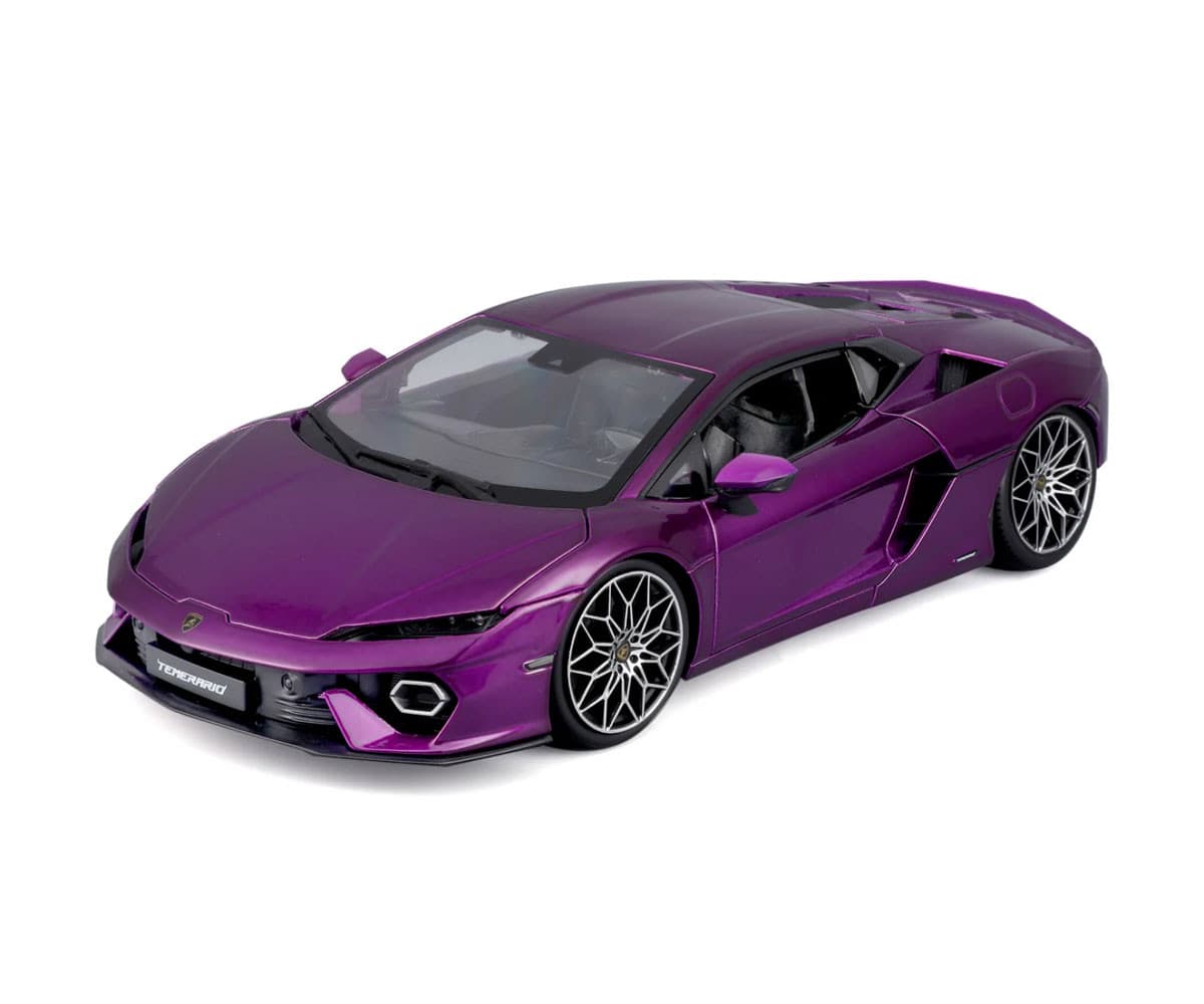 Bburago - модел на кола 1:18 - Lamborghini Temerario, лилав цвят