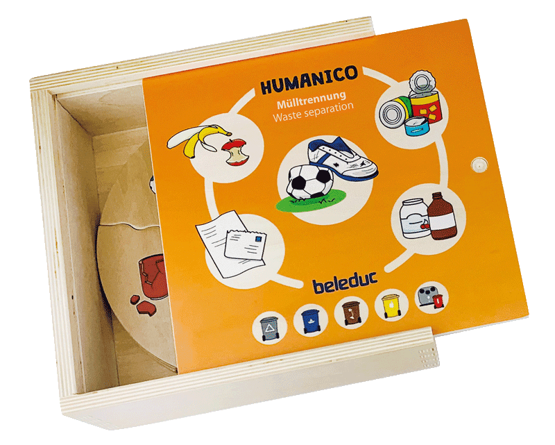 Дървена пъзел игра, Beleduc, Humanico, Разделяне на отпадъци, 30 части