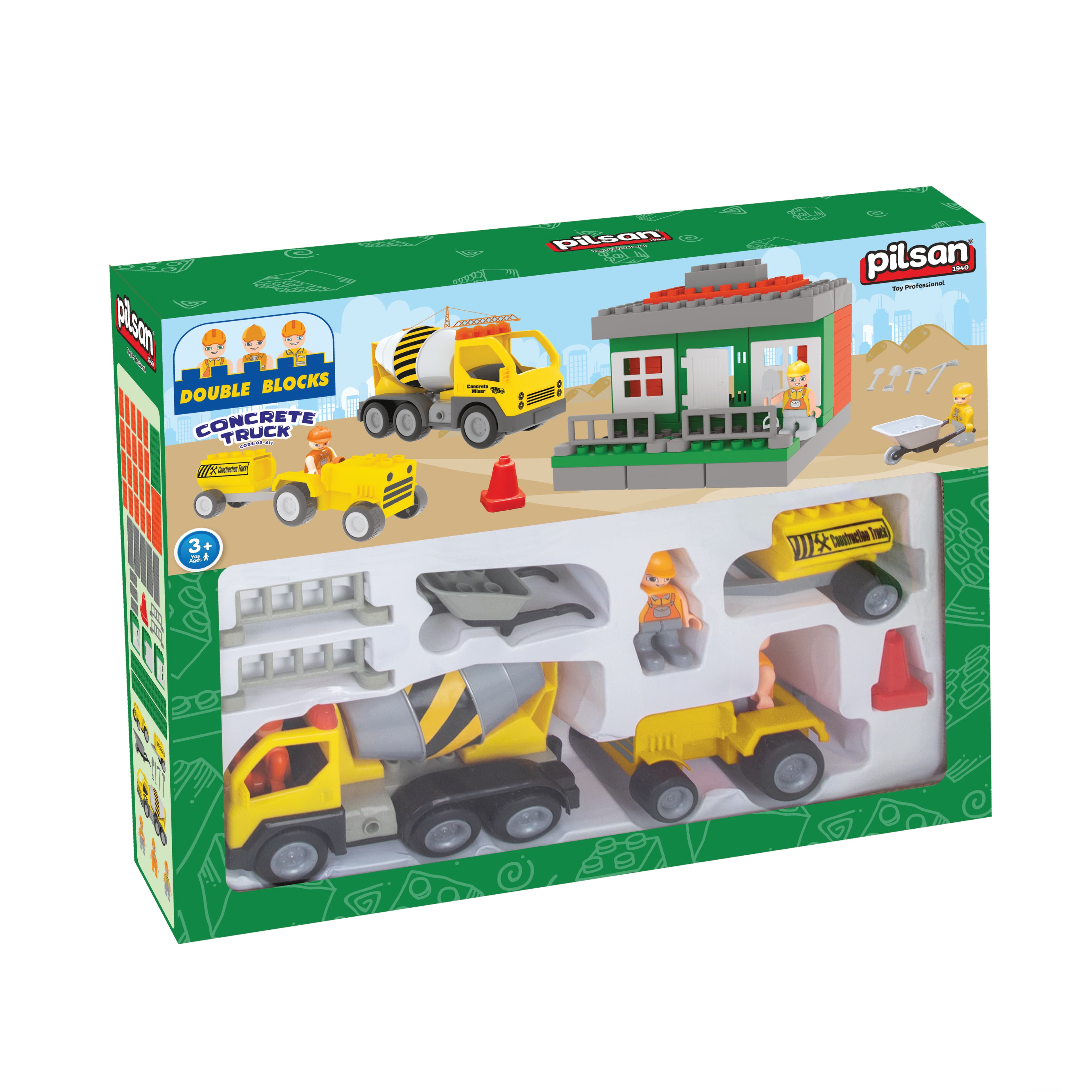 Конструктор Pilsan Conrete Trucks 03611