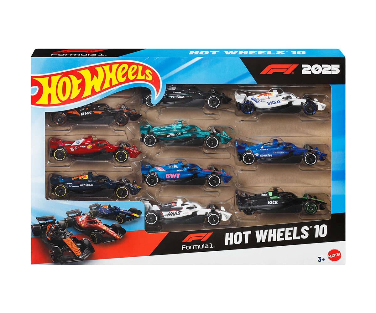 Hot Wheels - Formula 1: Състезателни колички, 10 броя