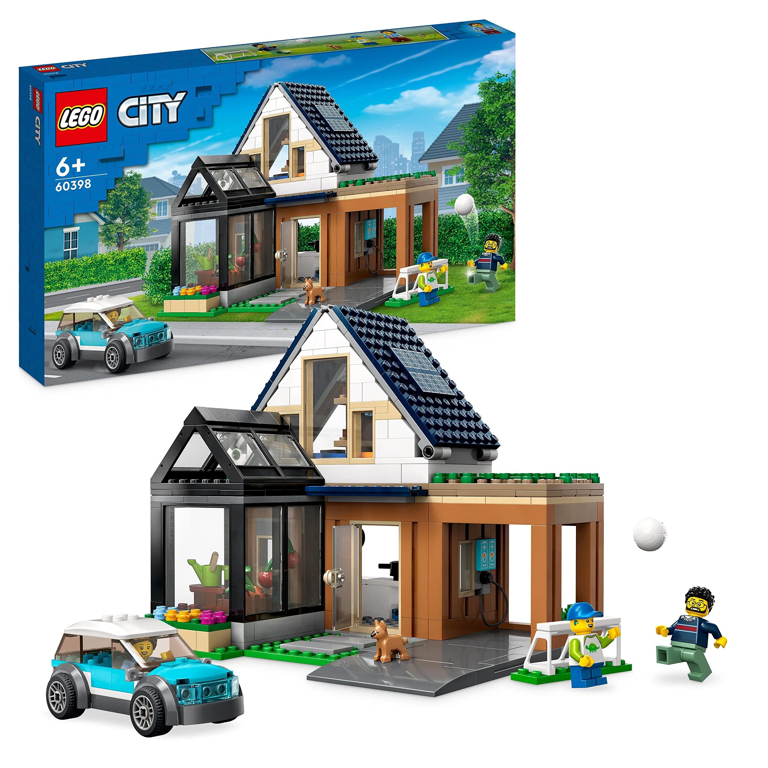 LEGO® City 60398 - Семейна къща и електрическа кола