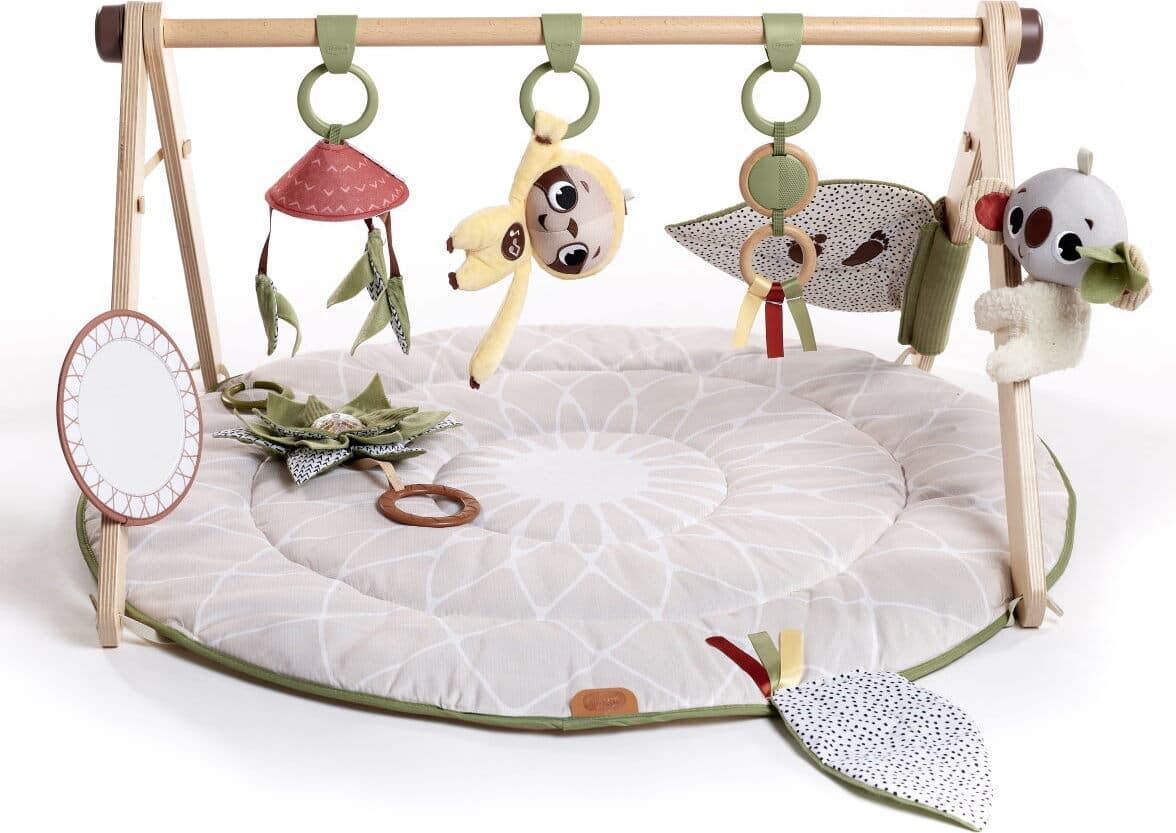 Активна гимнастика с дървена арка с висящи играчки Tiny Love Luxe Gymini Boho Chic, 0м+