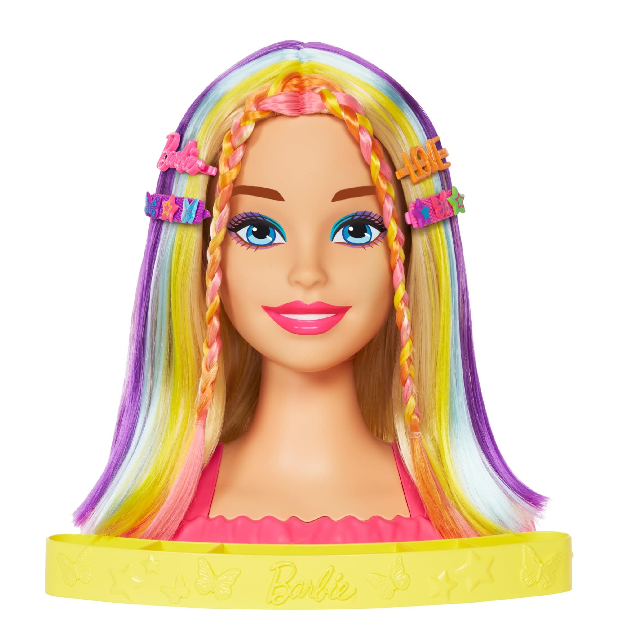 Кукла Barbie - Глава на Барби за оформяне на прически с неонови кичури
