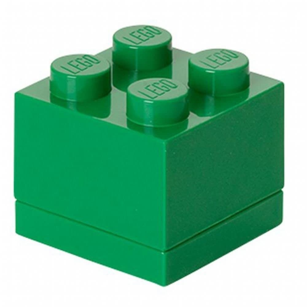 LEGO® малка кутия за съхранение - Тухличка 4, тъмно зелена