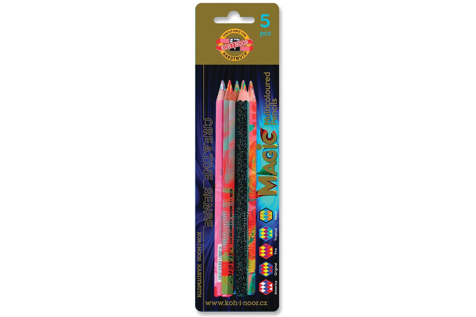 Комплект многоцветни моливи Koh-i-Noor Маджик, 5 броя