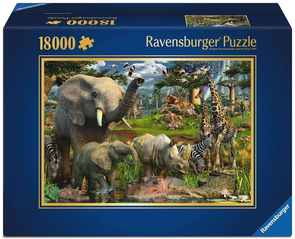 Пъзел Ravensburger 18000 ел. - Африкански животни
