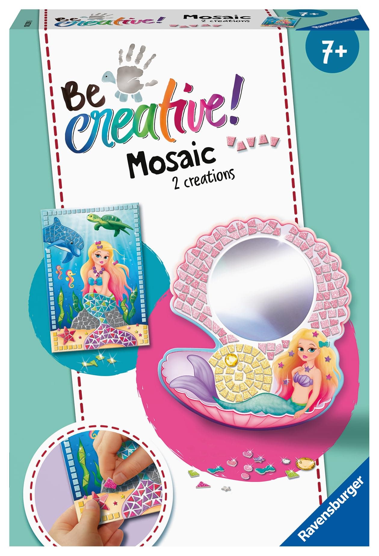 Мозаечна кутия Ravensburger - Be Creative: Мозайка Русалка