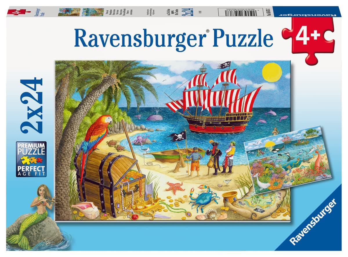 Пъзел Ravensburger 2x24 ел. - Пирати и русалки