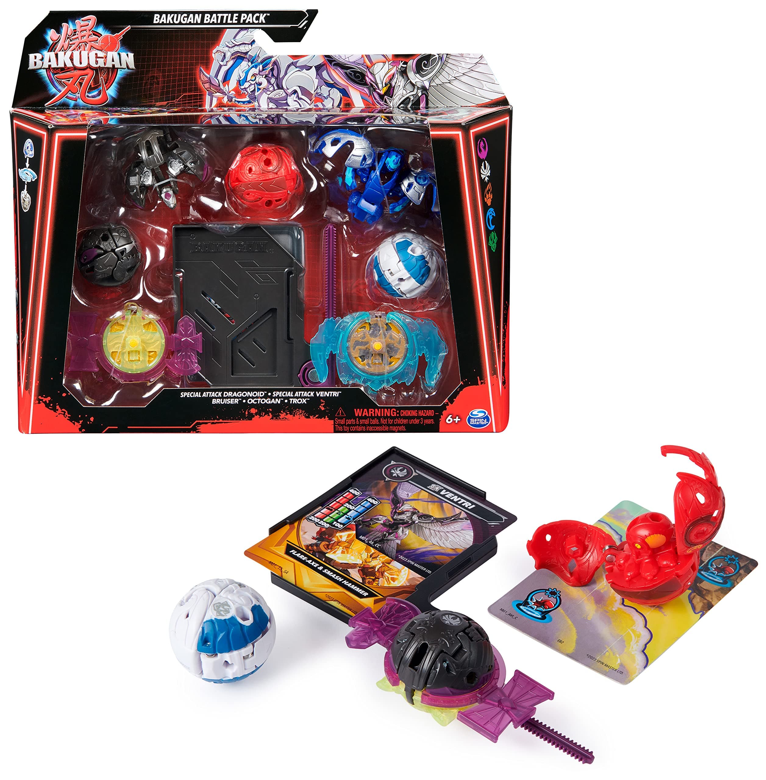 Боен комплект Bakugan, Special Attack Dragonoid, Ventri, Bruiser, Octogan, Trox