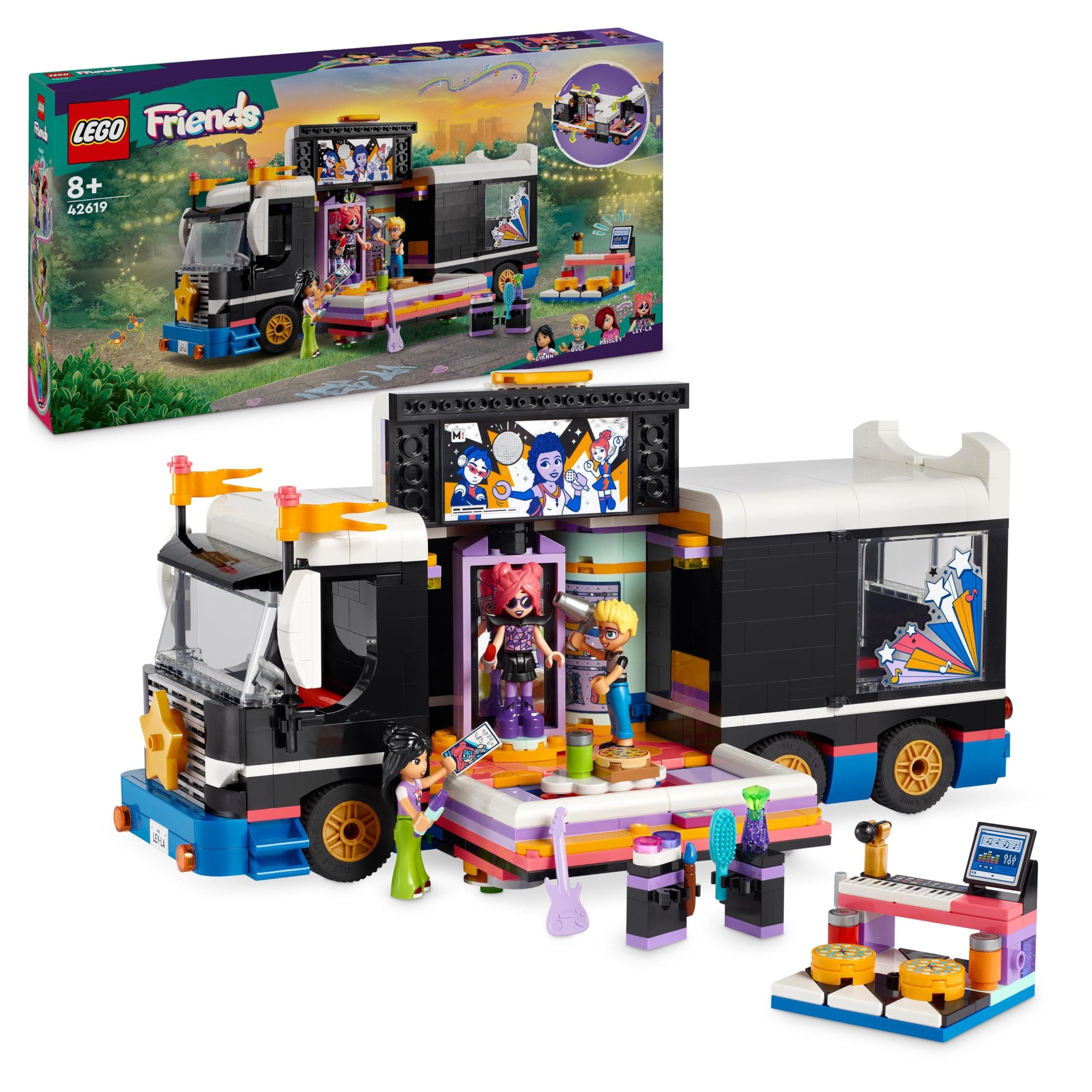 LEGO® Friends 42619 - Бус за турне на поп звезди
