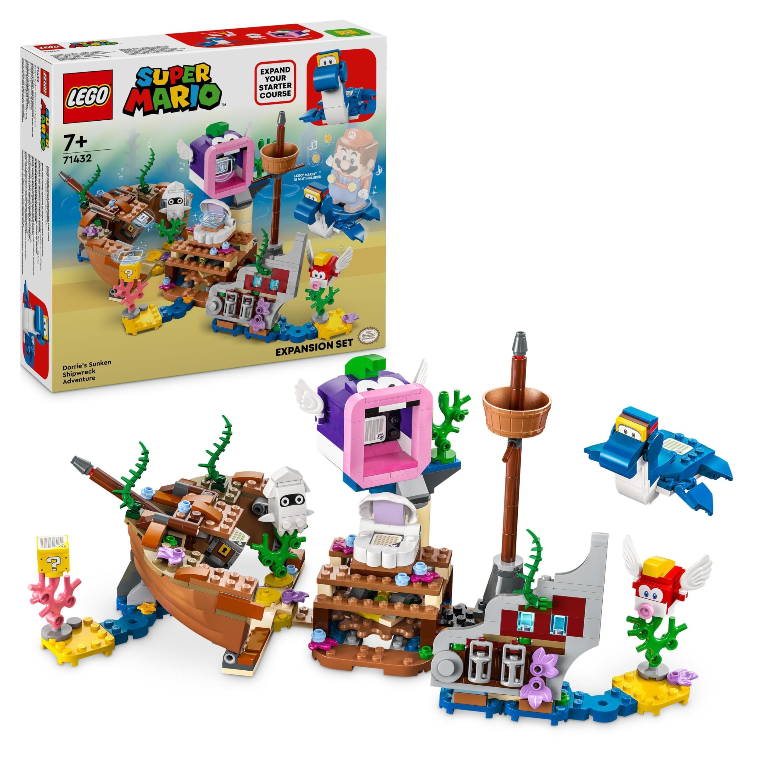 LEGO® Super Mario™ 71432 - Комплект с допълнения Dorrie's Sunken Shipwreck Adventure