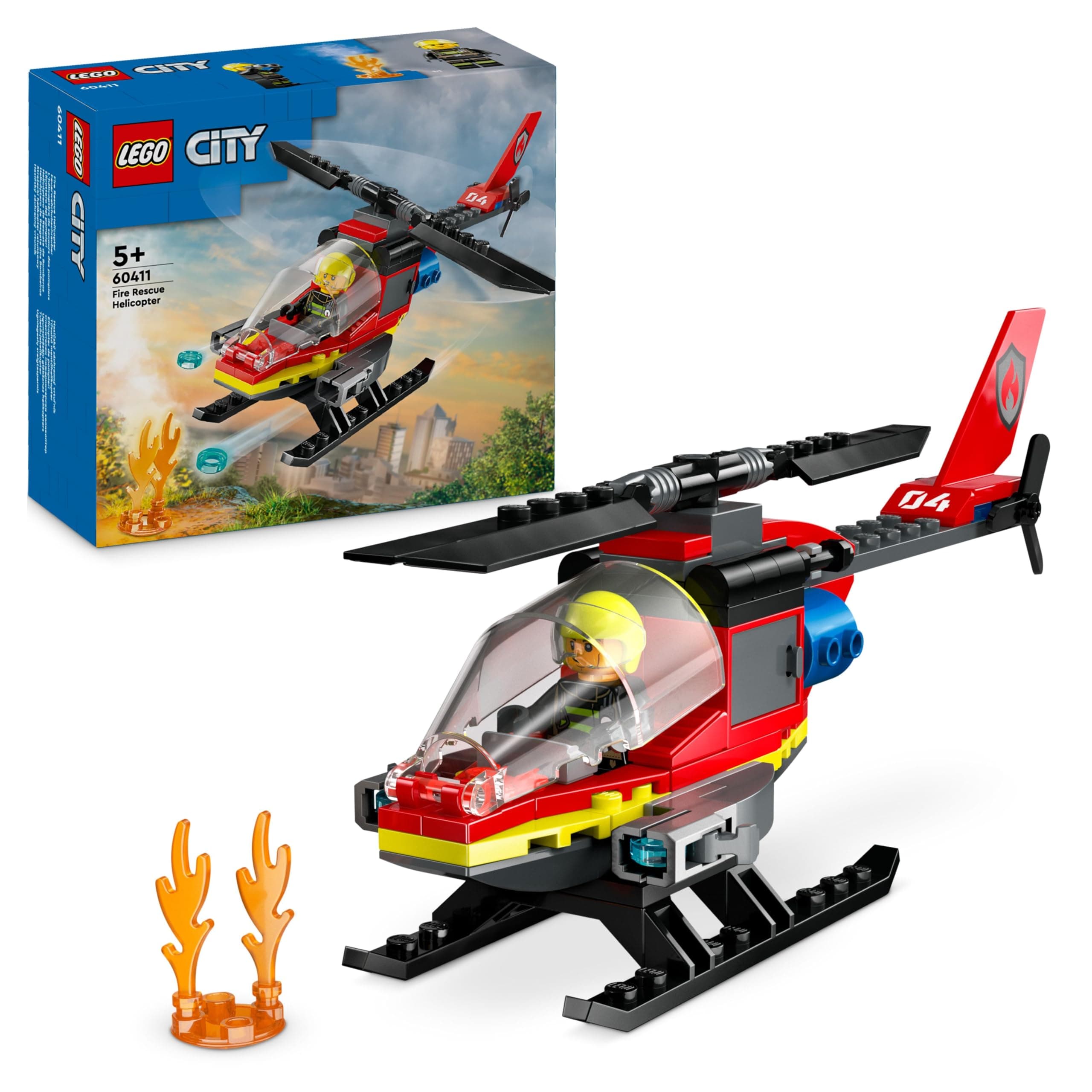 LEGO® City Fire 60411 - Спасителен пожарникарски хеликоптер