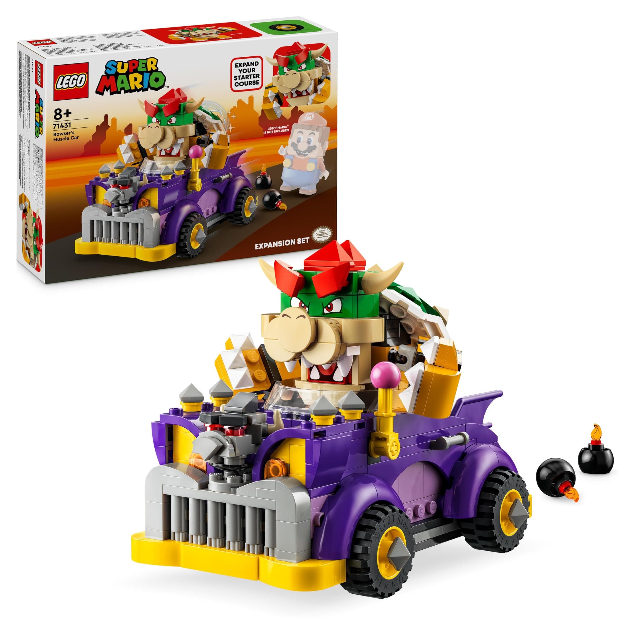 LEGO® Super Mario™ 71431 - Комплект с допълнения Bowser's Muscle Car