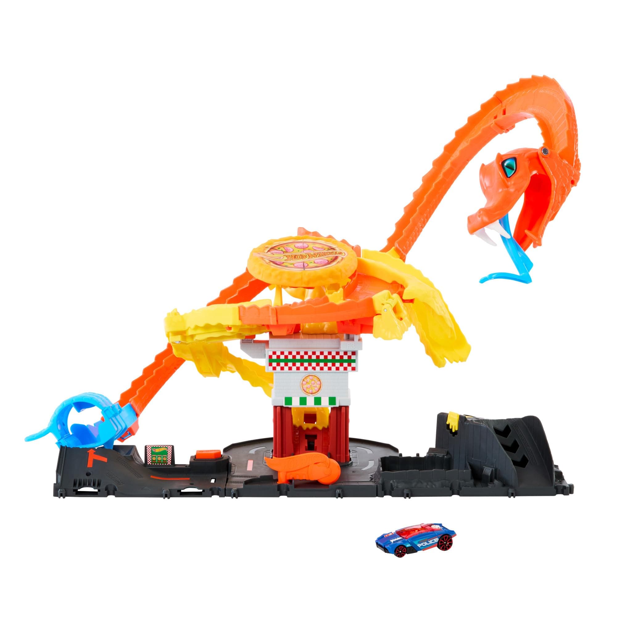 Hot Wheels City - Игрален комплект Змия в магазина за пица