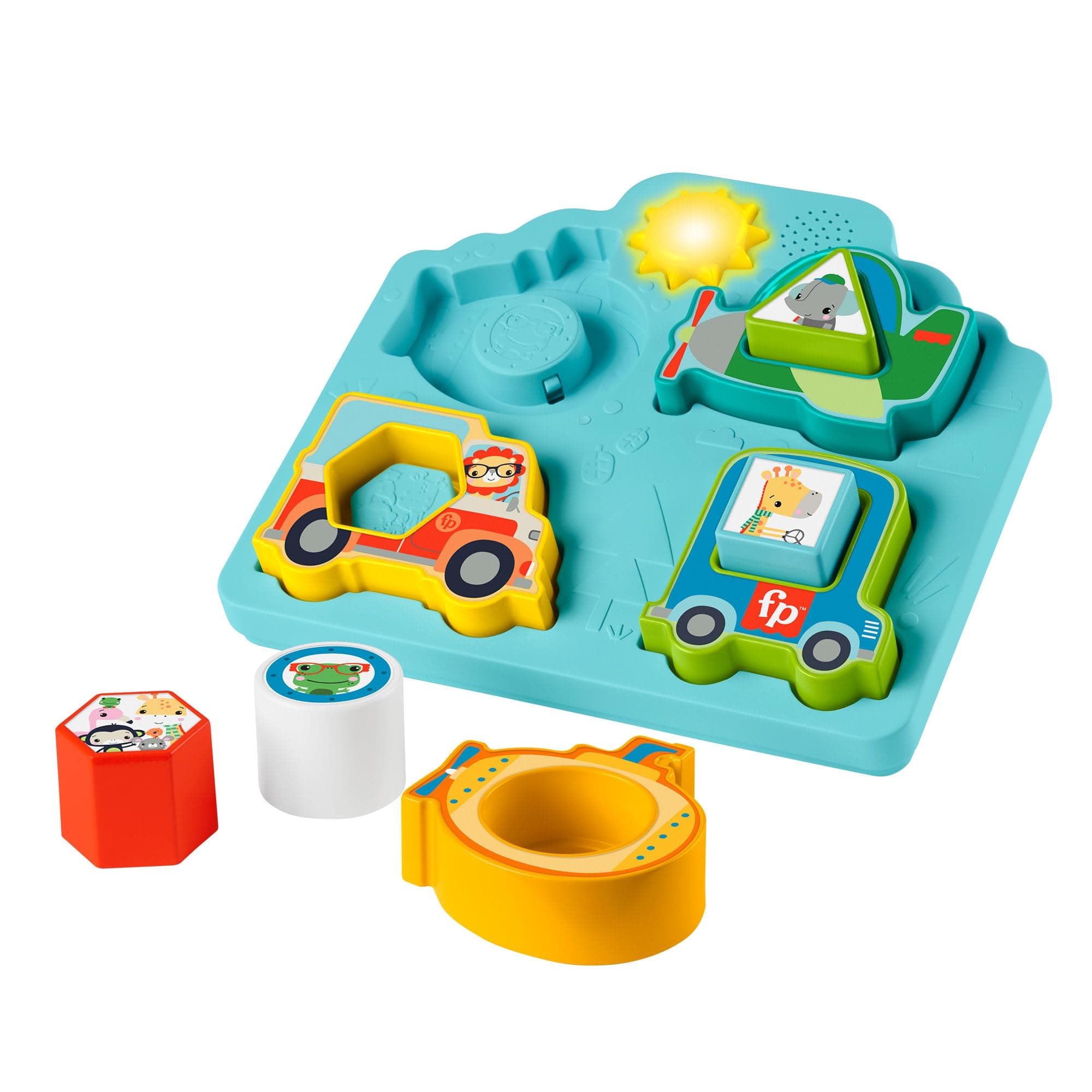 Музикален пъзел-сортер Fisher Price, превозни средства