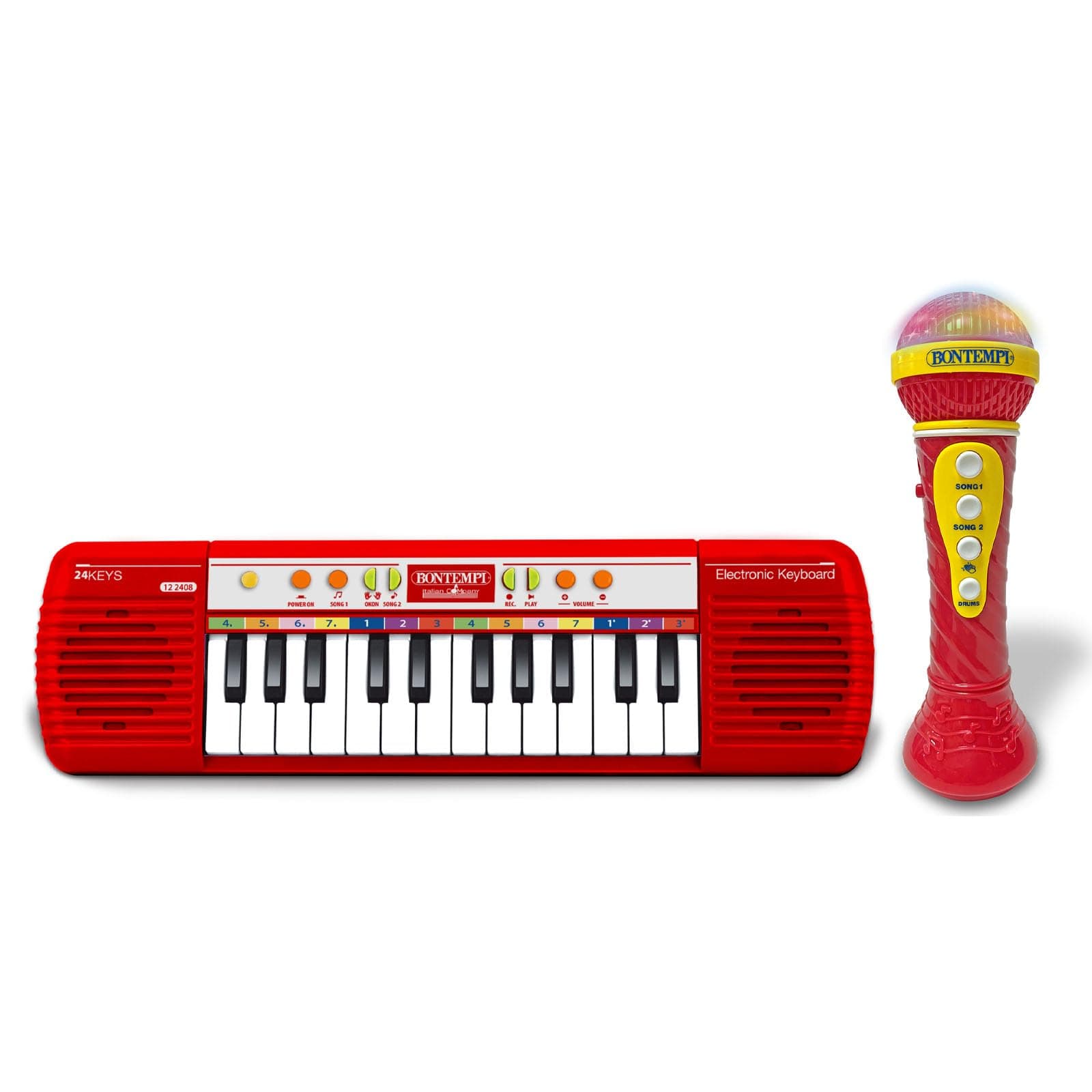 Bontempi - Мини караоке синтезатор с микрофон и 24 клавиша