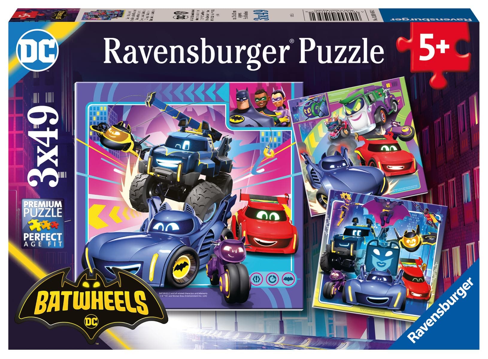 Пъзел Ravensburger 3x49 ел. - Батмобили