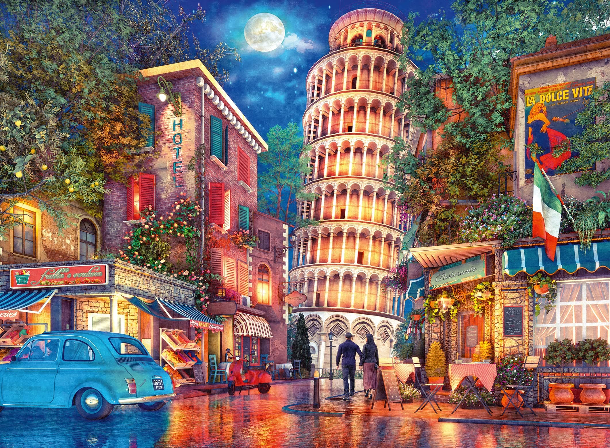 Пъзел Ravensburger 500 ел. - Вечер в Пиза