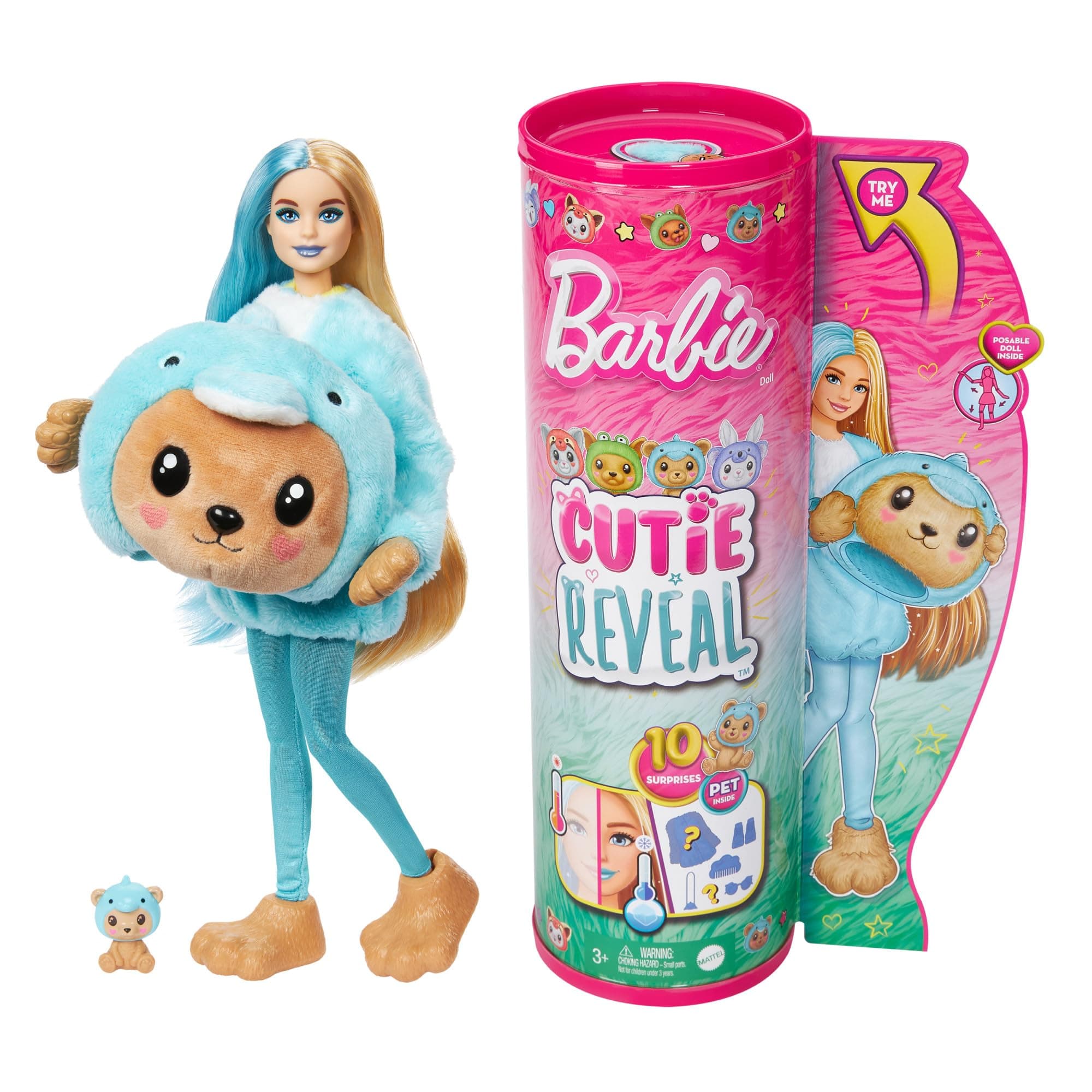 Кукла Barbie - Cutie Reveal: Костюм мече в делфин
