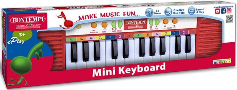 Bontempi - Електронен синтезатор 24 клавиша, червен