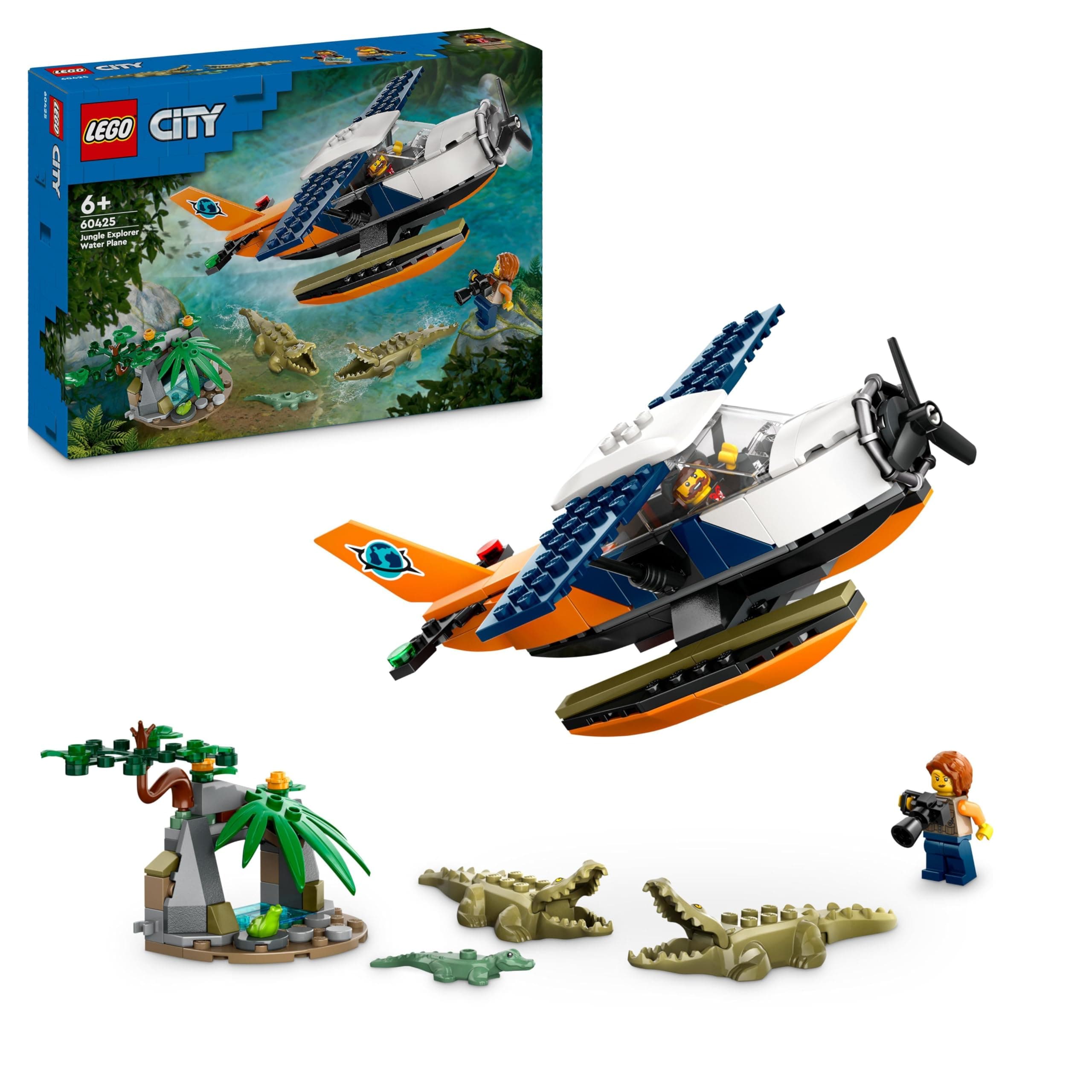 LEGO® City 60425 - Изследовател в джунглата - хидроплан