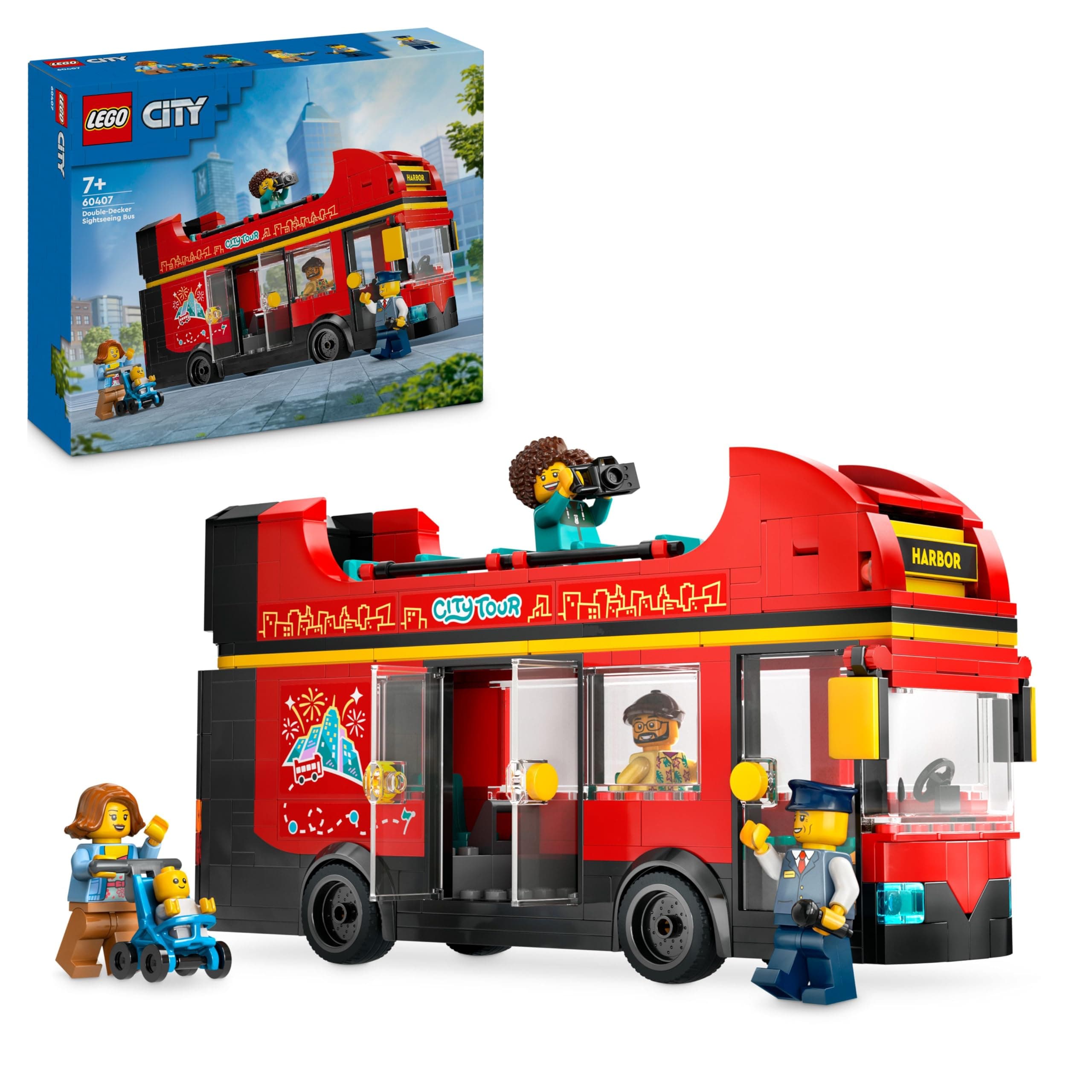 LEGO® City 60407 - Червен двуетажен автобус за обиколка