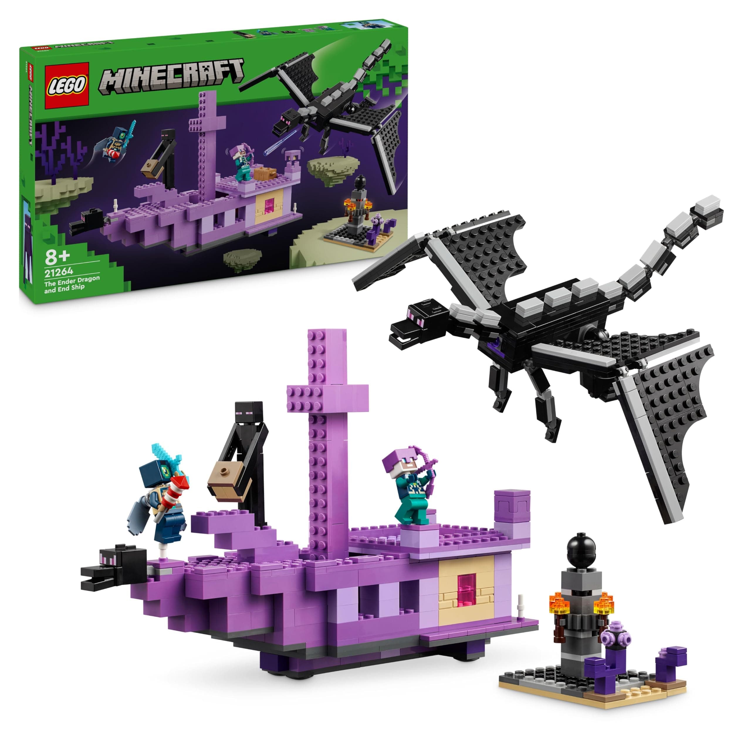 LEGO® Minecraft™ 21264 - Драконът Ендър и корабът на Края