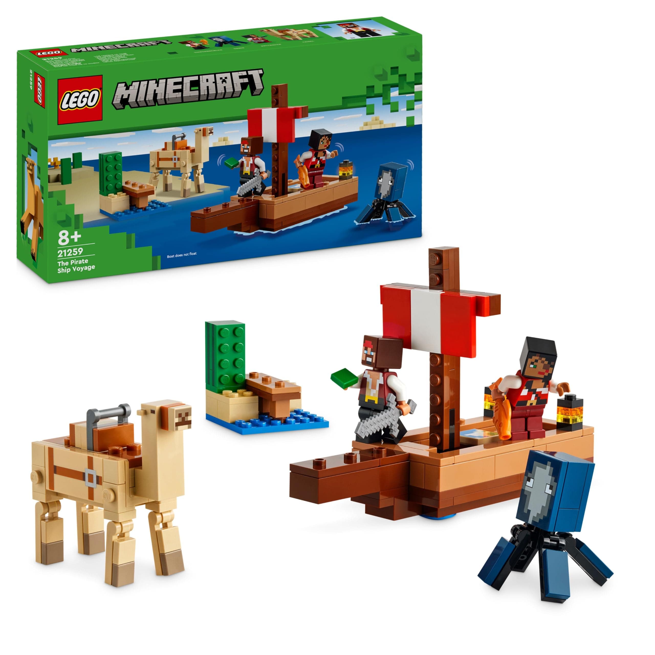 LEGO® Minecraft™ 21259 - Пътуването на пиратския кораб
