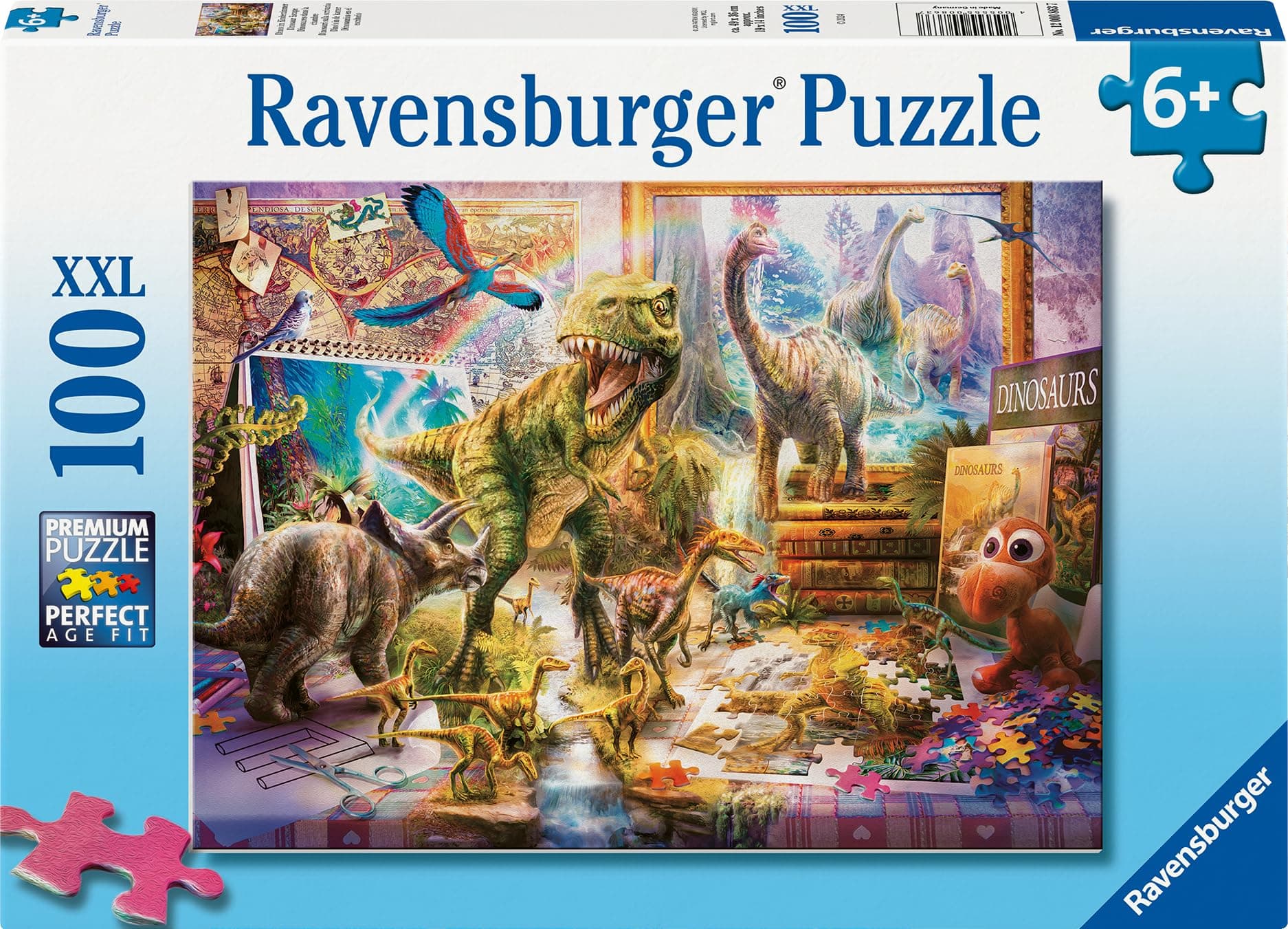 Пъзел Ravensburger 100 ел. XXL - Динозаврите оживяват