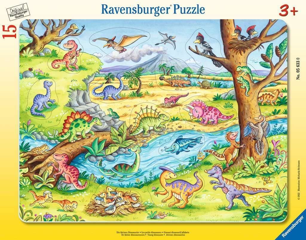 Пъзел Ravensburger 15 ел. - Малките динозаври