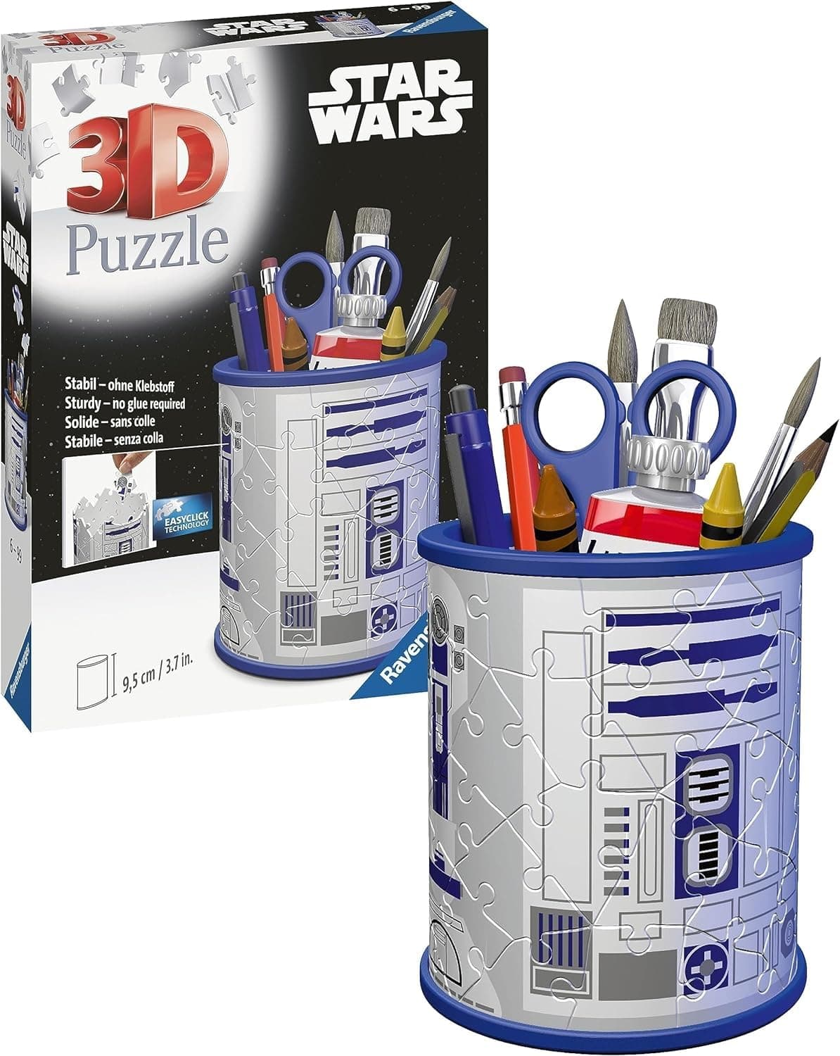 3D Пъзел Ravensburger 54 ел. - Моливник: Междузвездни войни R2D2