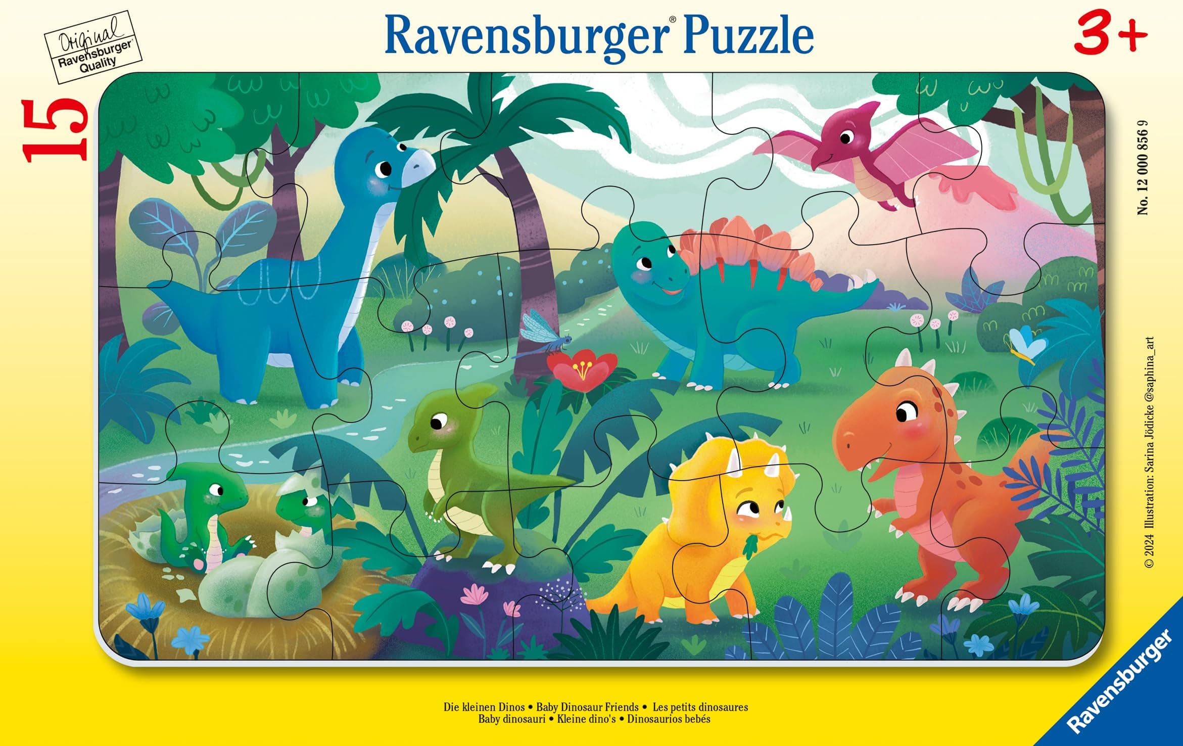 Пъзел Ravensburger 15 ел. - Малки динозаври