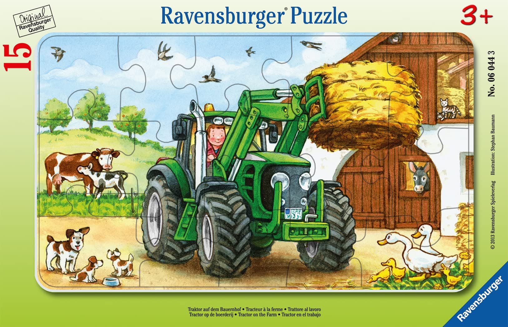 Пъзел Ravensburger 15 ел. - Трактор във фермата