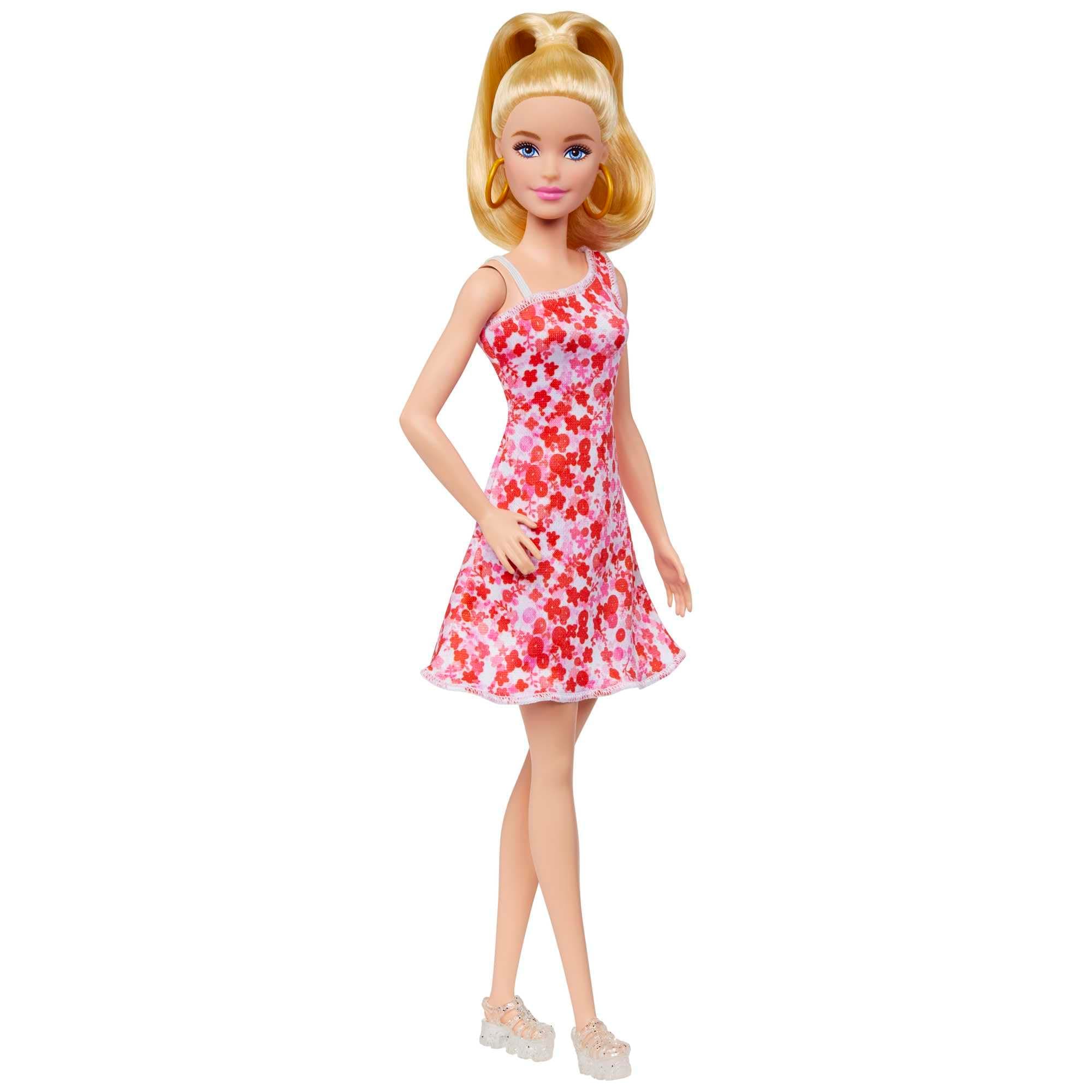 Кукла Barbie - Fashionistas: С розова флорална рокля
