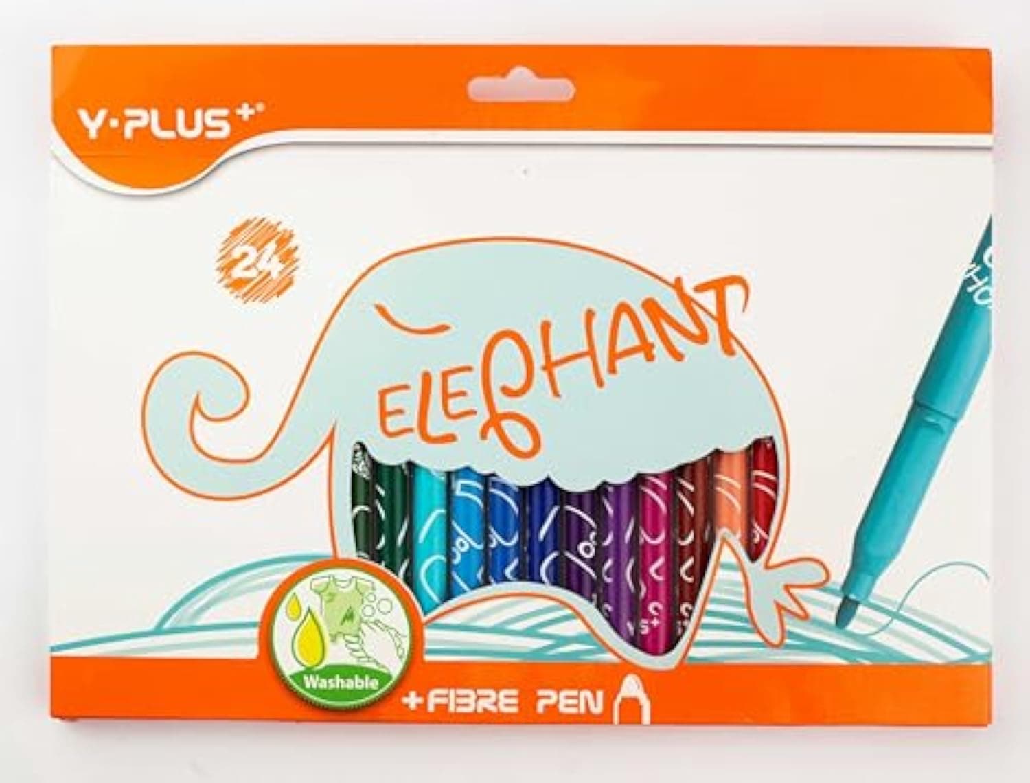 Флумастери Y-Plus Elephant, 24 цвята