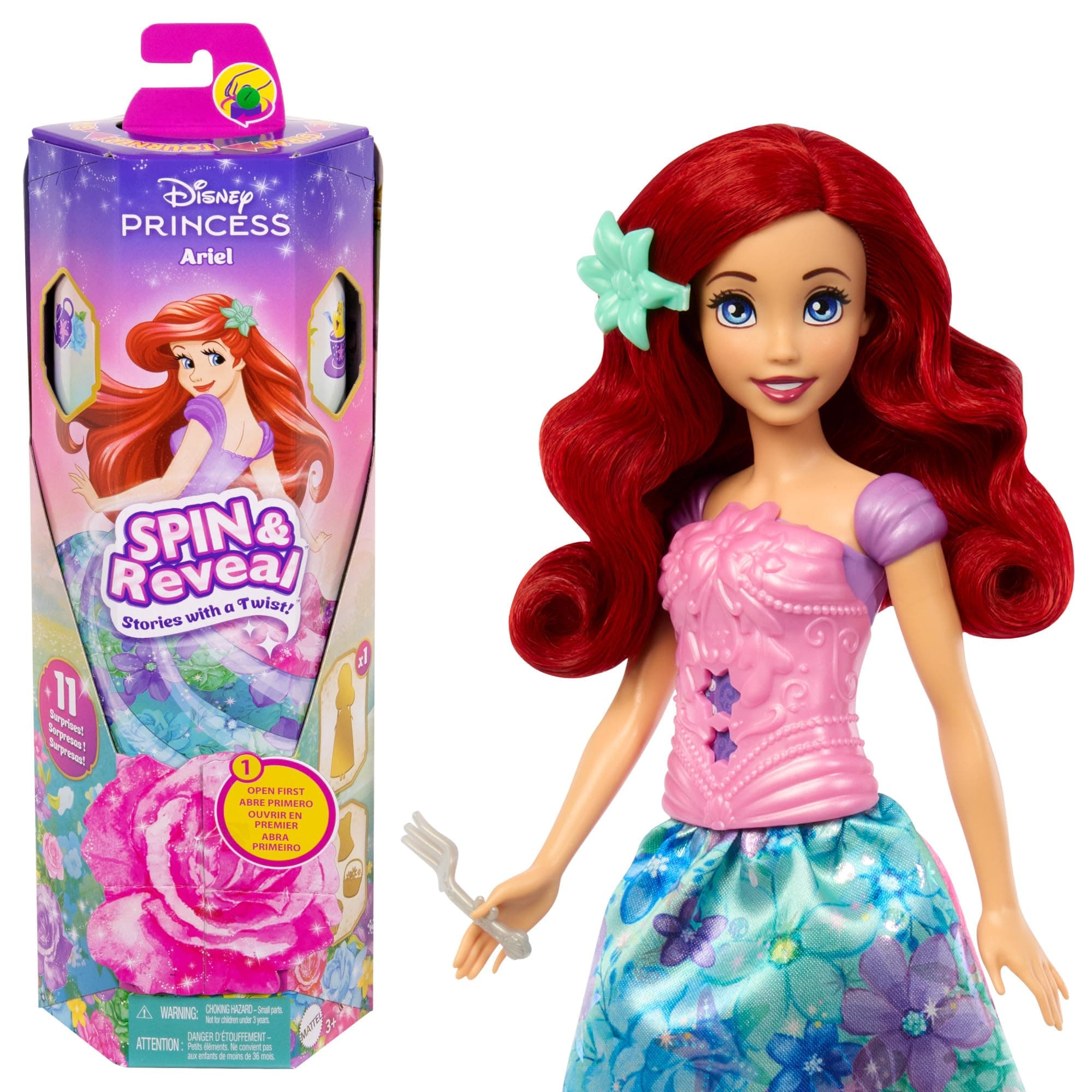 Кукла Disney Princess - Завърти и преобрази: Ариел