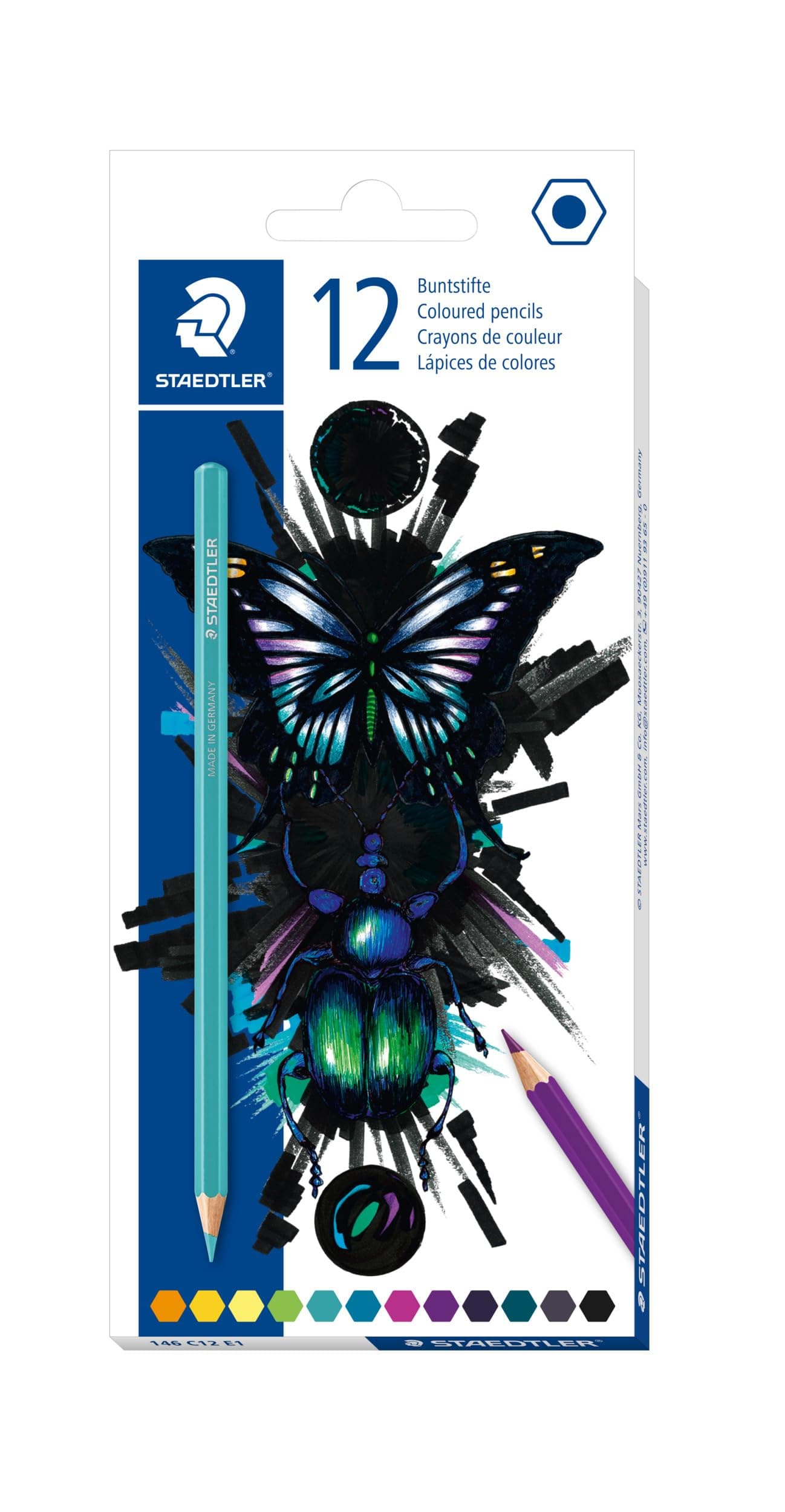 Цветни моливи Staedtler 146 Cool&Cute, 12 цвята