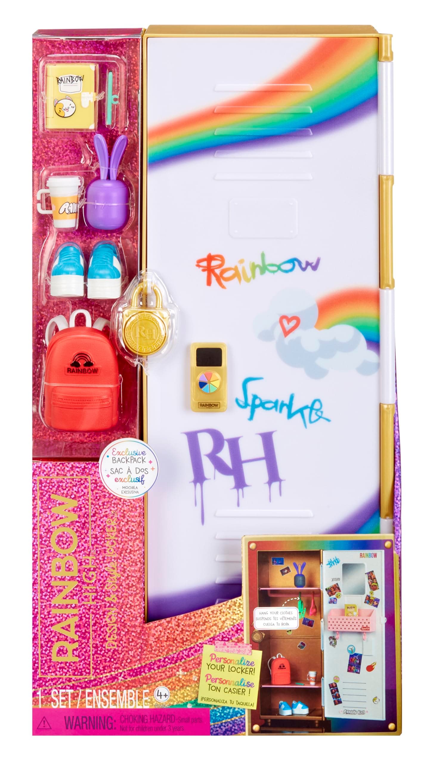 Комплект Rainbow High - Design & Style: Шкаф с аксесоари